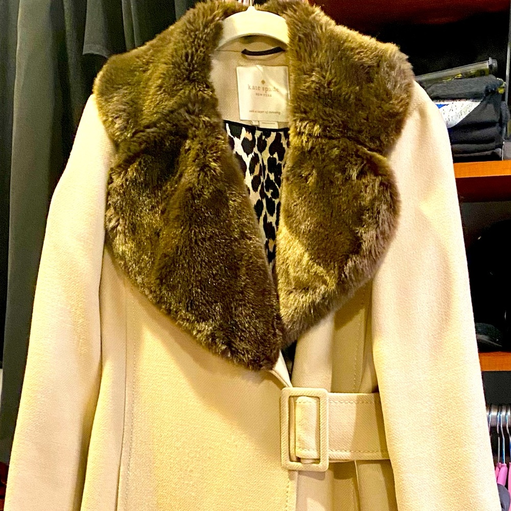 Kate spade Madison Avenue camel winter coat